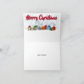 Vintage kerstkaart feestdagen kaart (Binnen)