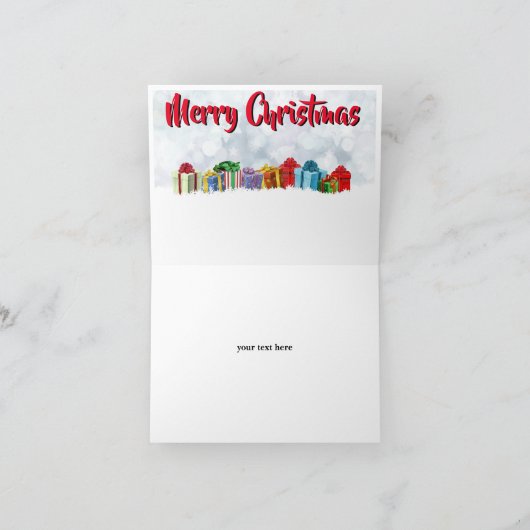 Vintage kerstkaart feestdagen kaart (Binnen)