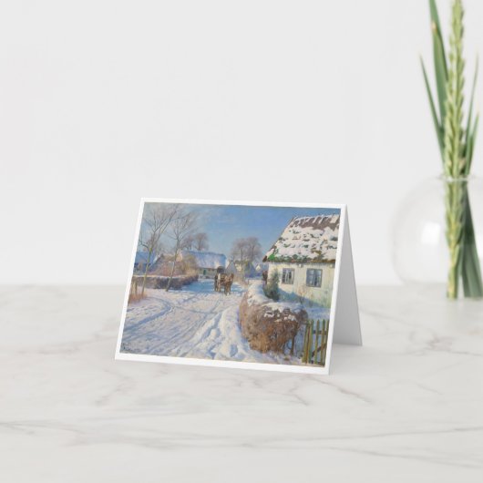 Vintage kerstkaart feestdagen kaart (Voorkant)