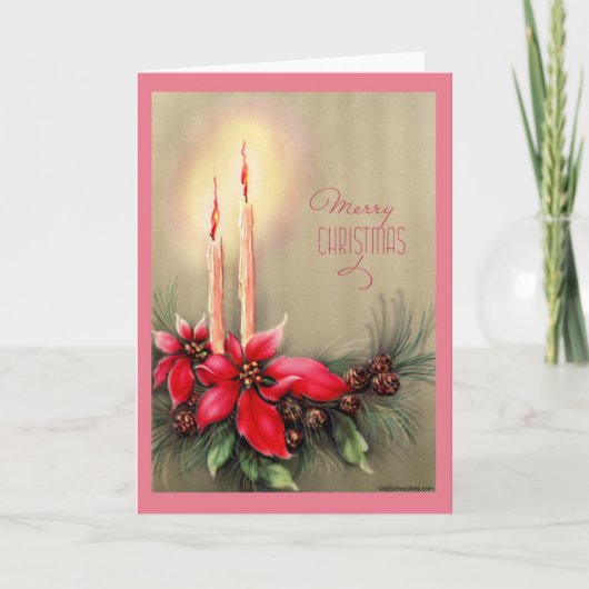 Vintage-kerstkaart Feestdagen Kaart (Voorkant)