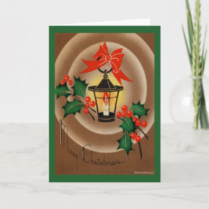 Vintage-kerstkaart Feestdagen Kaart