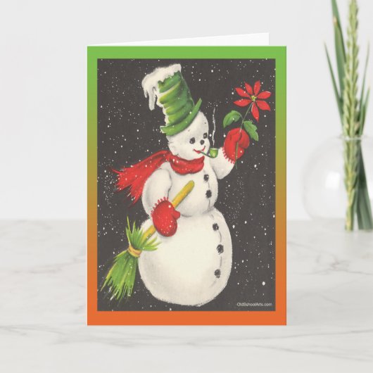 Vintage-kerstkaart Feestdagen Kaart (Voorkant)