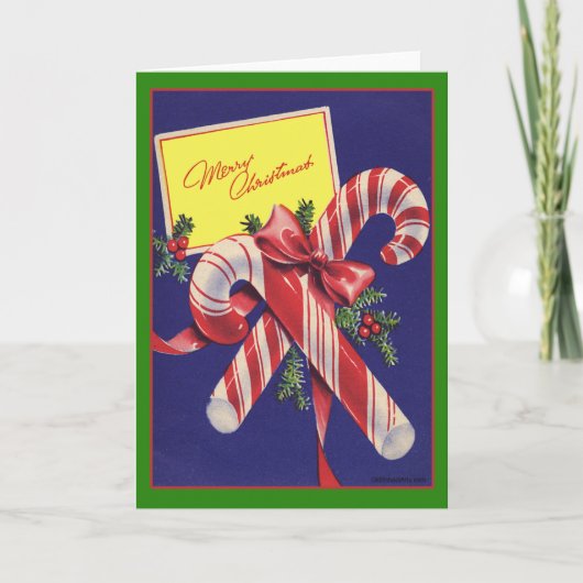 Vintage-kerstkaart Feestdagen Kaart (Voorkant)