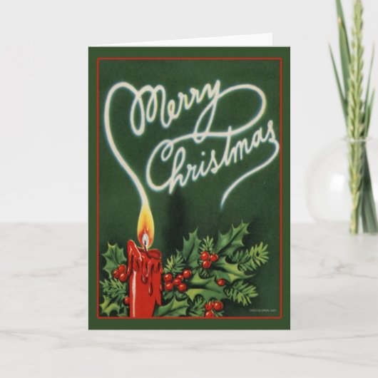 Vintage-kerstkaart Feestdagen Kaart (Voorkant)