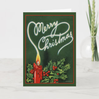 Vintage-kerstkaart Feestdagen Kaart