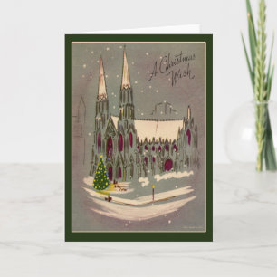 Vintage-kerstkaart Feestdagen Kaart