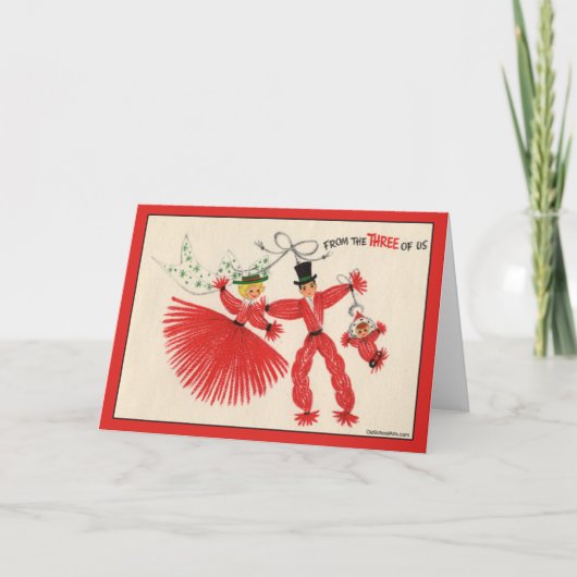 Vintage-kerstkaart Feestdagen Kaart (Voorkant)