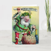Vintage-kerstkaart Feestdagen Kaart (Voorkant)