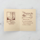 Vintage kerstkaart feestdagen kaart (Binnen)