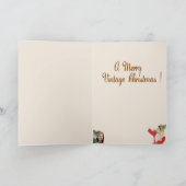 Vintage-kerstkaart Feestdagen Kaart (Binnen)