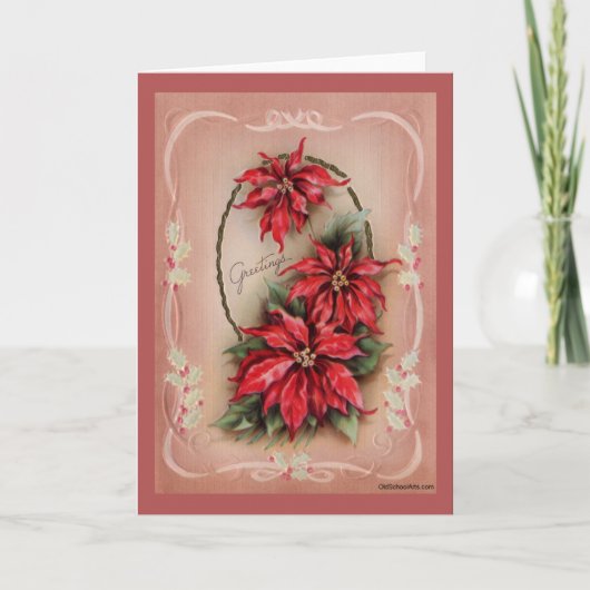 Vintage-kerstkaart Feestdagen Kaart (Voorkant)