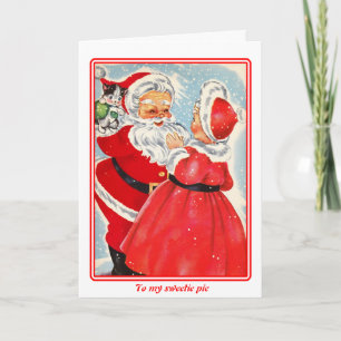 Vintage-kerstkaart Feestdagen Kaart