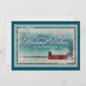 Vintage-kerstkaart Feestdagenkaart (Voorkant / Achterkant)