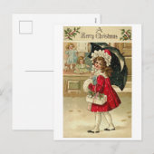 Vintage-kerstkaart Feestdagenkaart (Voorkant / Achterkant)