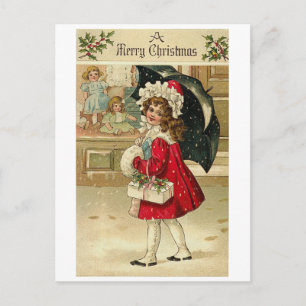 Vintage-kerstkaart Feestdagenkaart