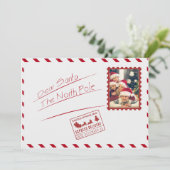 Vintage-kerstkaart Feestdagenkaart (Staand voorkant)