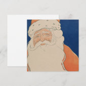 Vintage-kerstkaart | Happy Santa Feestdagenkaart (Voorkant / Achterkant)
