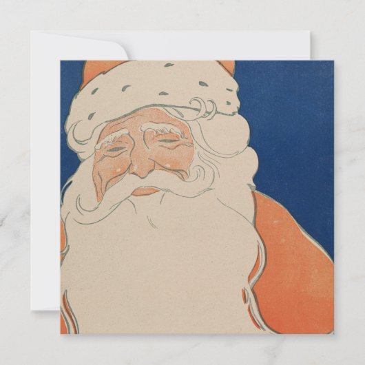 Vintage-kerstkaart | Happy Santa Feestdagenkaart (Voorkant)