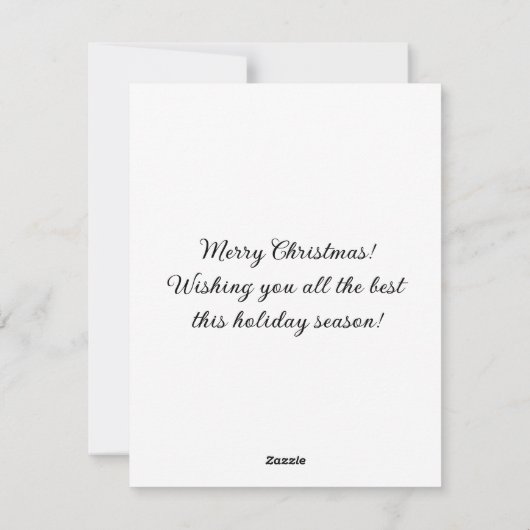 Vintage kerstkaart illustratie Santa (Achterkant)