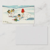 Vintage kerstkaart informatiekaartje (Voorkant / Achterkant)