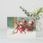 Vintage kerstkaart informatiekaartje (Staand voorkant)