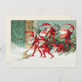 Vintage kerstkaart informatiekaartje (Voorkant / Achterkant)