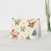 Vintage-kerstkaart Kaart (Achterkant)