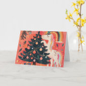 Vintage-kerstkaart Kaart (Gele Bloem)