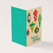 Vintage-kerstkaart Kaart (Buitenkant)