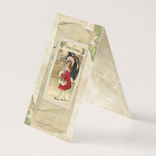 Vintage-kerstkaart Kaart (Voorkant)