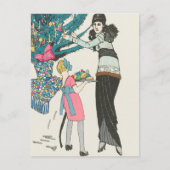 Vintage-kerstkaart | Kerstboom Feestdagenkaart (Voorkant)