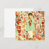 Vintage-kerstKaart | kerstcadeautjes Feestdagenkaart (Voorkant / Achterkant)