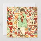 Vintage-kerstKaart | kerstcadeautjes Feestdagenkaart (Voorkant)