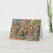 Vintage-kerstkaart | Kerstfeest Feestdagen Kaart (Voorkant)