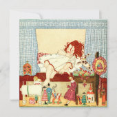 Vintage-kerstkaart | Kerstochtendspeelgoed Feestdagenkaart (Voorkant)