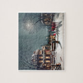 Vintage kerstkaart legpuzzel (Verticaal)