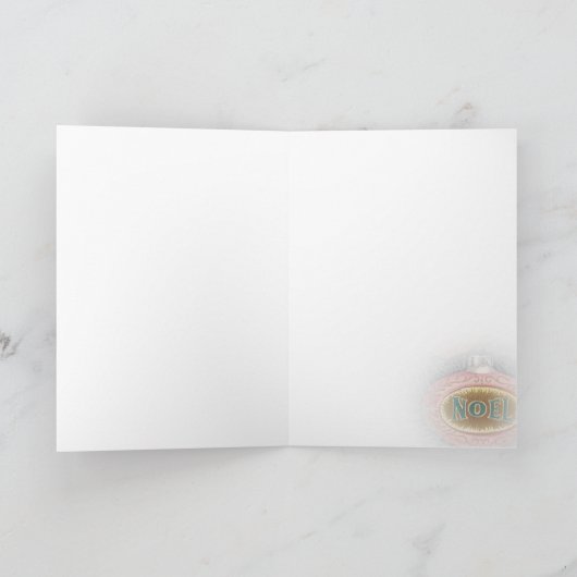 Vintage Kerstkaart Noel Feestdagen Kaart (Binnen)