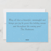 Vintage Kerstkaart rustiek ontwerp rode auto (Achterkant)