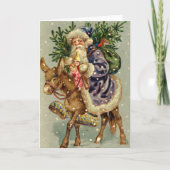 Vintage-kerstkaart | Sinterklaas Feestdagen Kaart (Voorkant)