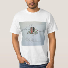 Vintage kerstkaart t-shirt