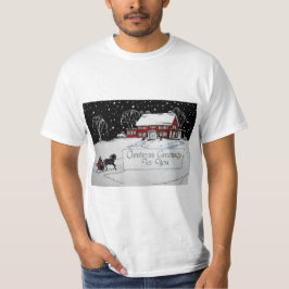 Vintage kerstkaart t-shirt