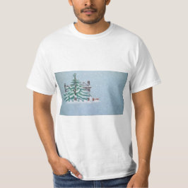 Vintage kerstkaart t-shirt