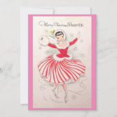 Vintage kerstkaart voor dochter (Voorkant)