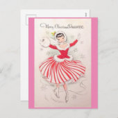 Vintage kerstkaart voor dochter feestdagenkaart (Voorkant / Achterkant)