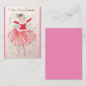 Vintage kerstkaart voor dochter notitiekaartje (Voorkant / Achterkant)