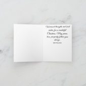 Vintage-kerstkaart voor juffrouw en kind bedankkaart (Binnen)