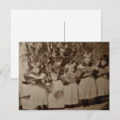 Vintage-kerstkaart voor kerstcadeau feestdagenkaart (Voorkant / Achterkant)