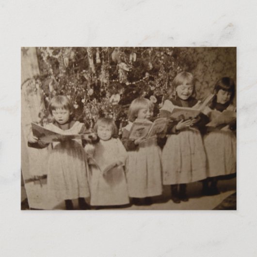 Vintage-kerstkaart voor kerstcadeau feestdagenkaart (Voorkant)