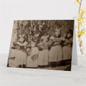 Vintage-kerstkaart voor kerstcadeau kaart (Gele Bloem)