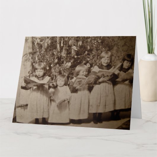 Vintage-kerstkaart voor kerstcadeau kaart (Voorkant)